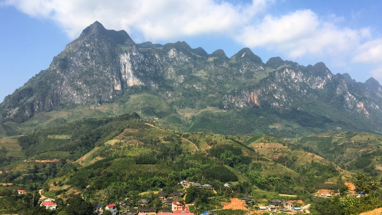 Cross into Cao Bang province, with scenic rides through Bao Lam